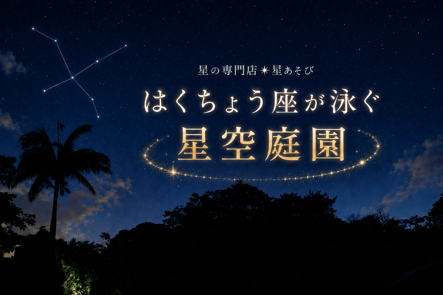 ビオスの丘 星あそび はくちょう座が泳ぐ 星空庭園 メインビジュアル